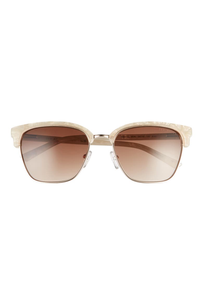 54mm Gradient Sunglasses, Main, color, BONE/ BROWN
