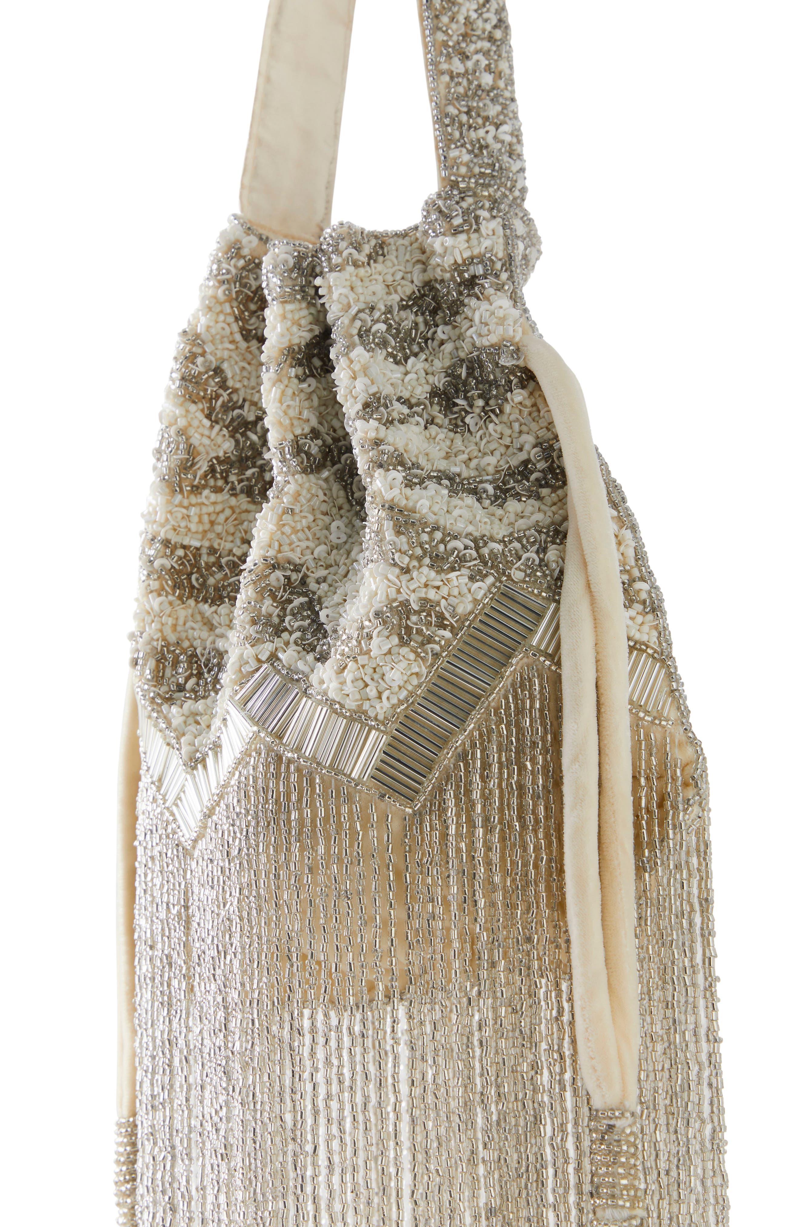 Free People Razzle Dazzle Clutch, Alternate, color, Ivory Pearl