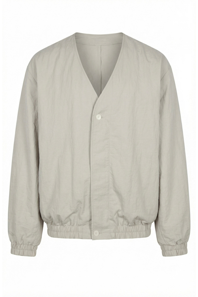 Lightweight Elastic Hem Bomber Jacket, Alternate, color, Light Beige