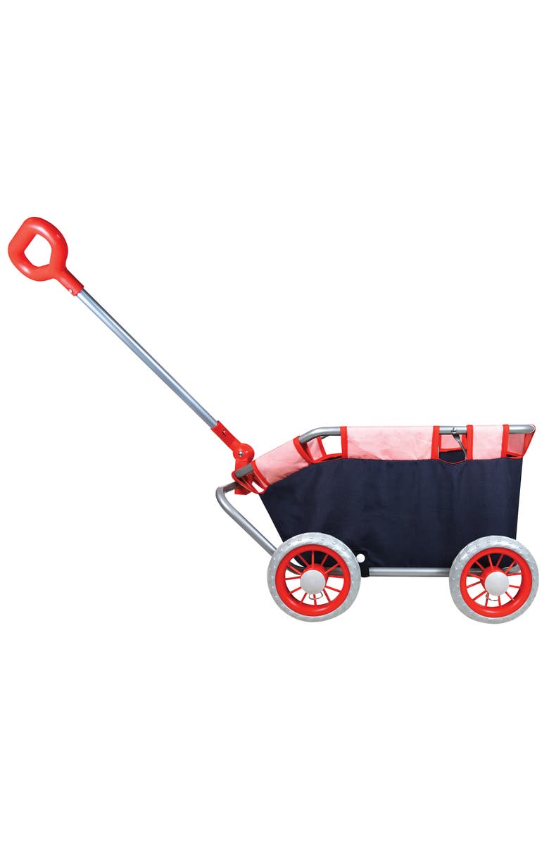 Lissi Baby Doll Pull Cart in Navy & Red, Alternate, color, Multicolored