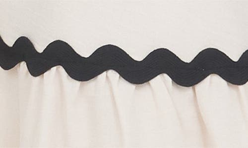 August Sky Wavy Ribbon Tiered Midi Dress
