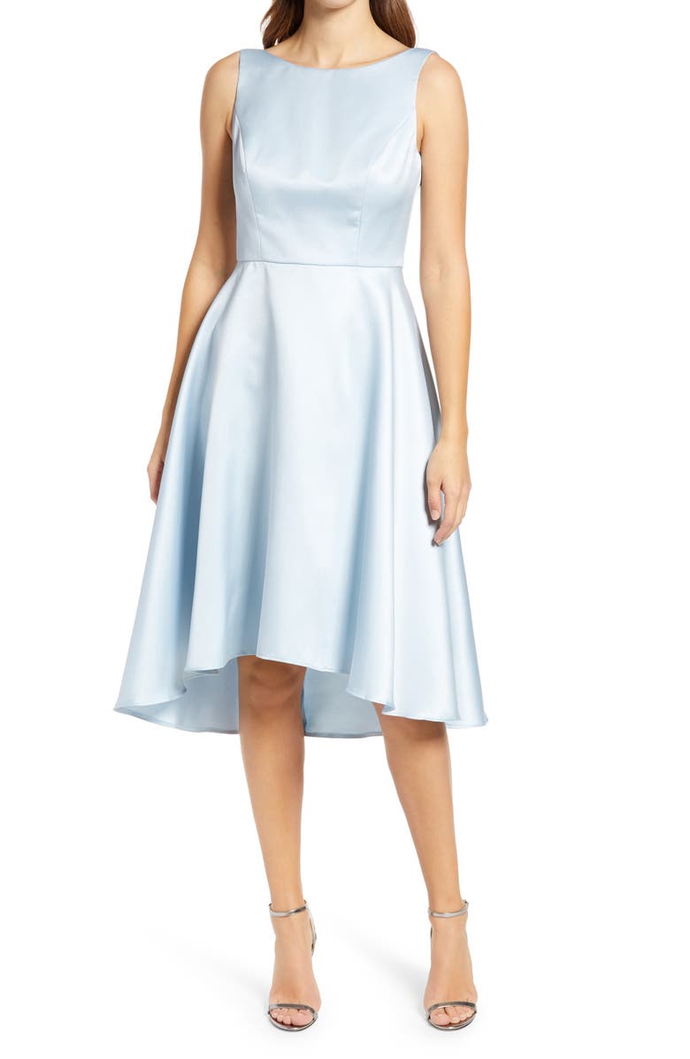 Alfred Sung High/Low Cocktail Dress, Main, color, Mist