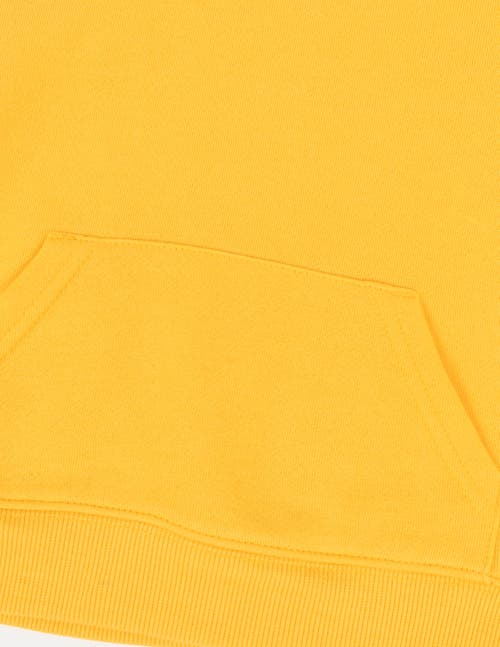 Leveret Kids Pullover Hoodie, Cotton Blend, Kangaroo Pocket, Solid Colors In Yellow