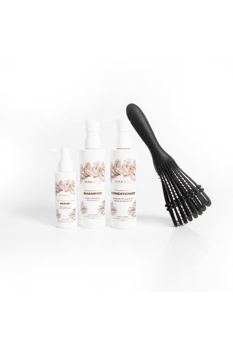 Hair Set Including Shampoo + Conditioner + Serum + Hair Brush, Alternate, color, None