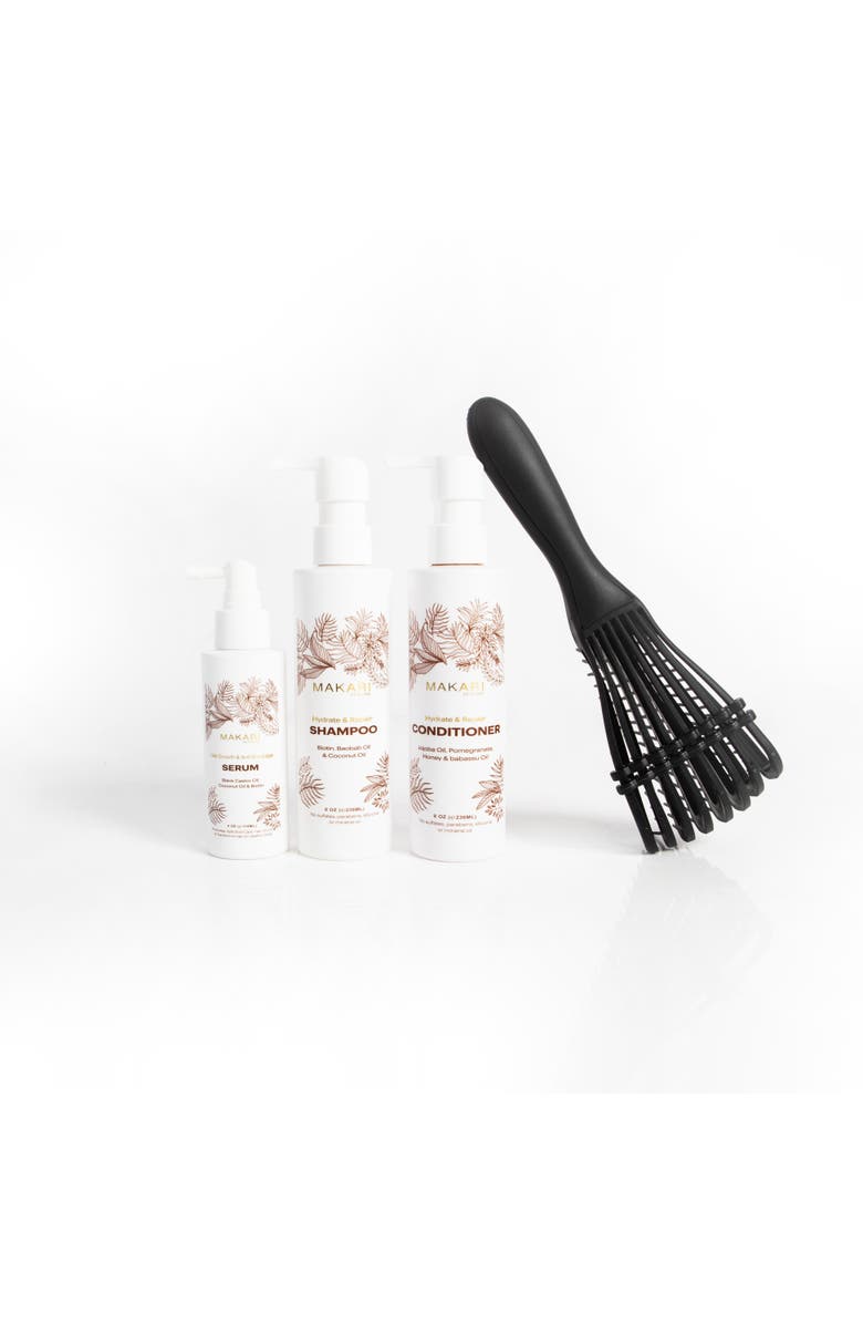 Makari de Suisse Hair Set Including Shampoo + Conditioner + Serum + Hair Brush, Alternate, color, NO COLOR
