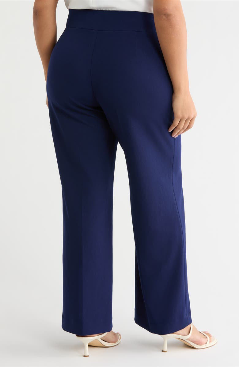 Anne Klein Wide Leg Pull-On Pants, Alternate, color, Distant Mountain