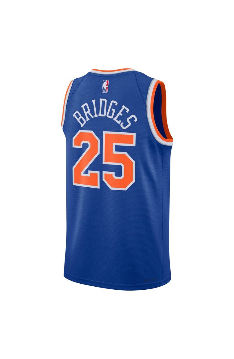 Nike Unisex Nike Mikal Bridges Blue New York Knicks 2024 Offseason Addition Nike Swingman Jersey, Alternate, color, Blue