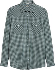 Massimo Alba Plaid Cotton Button-Up Western Shirt