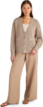 Haven Well Within Organic Cotton Linen Plaited V-Neck Cardigan