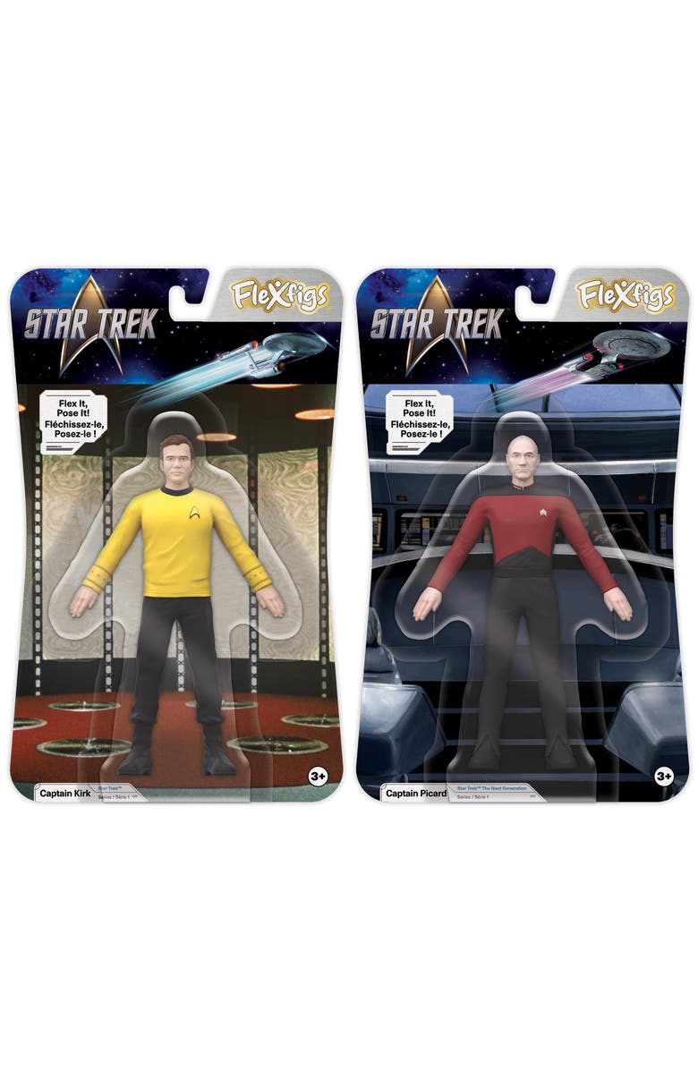 FleXfigs Captain Kirk 
Captain Picard 2 Character Pack, Alternate, color, Multicolored