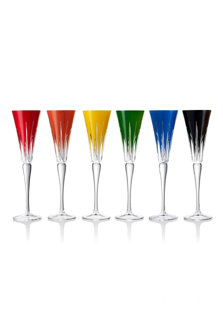 New Year Firework Set of 6 Toasting Flutes, Main, color, ASSORTED