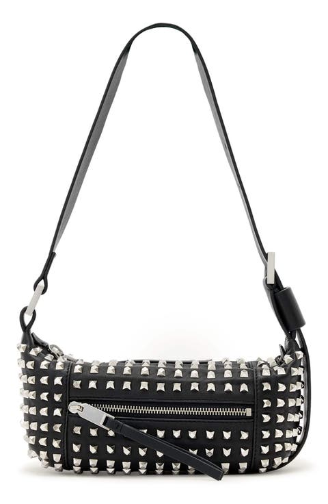 Mini Vega Studded Leather Shoulder Bag