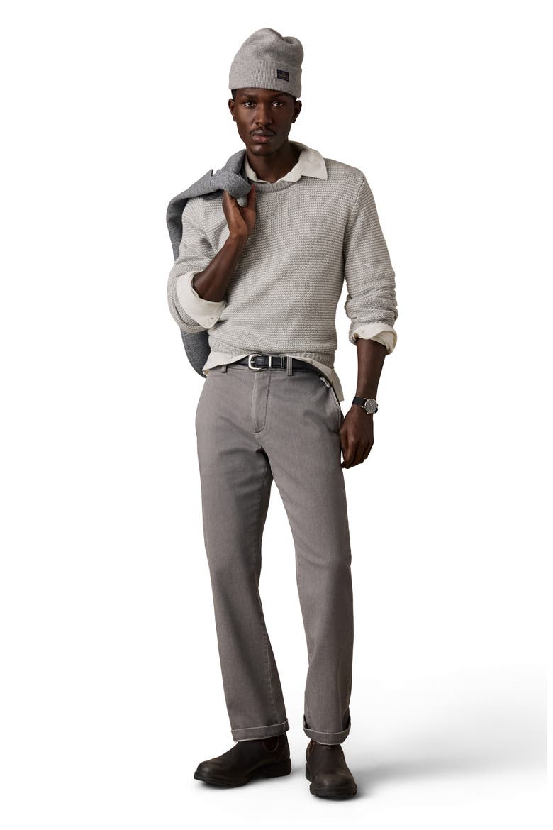Heirloom Organic Cotton Crewneck Sweater, Alternate, color, STEEL SHORES FEEDER