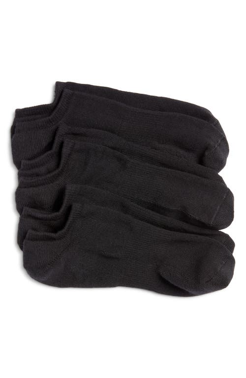 Nordstrom 3-pack Everyday No-show Socks In Black