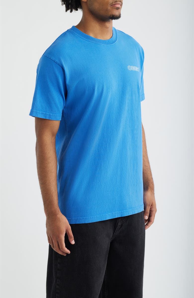 Obey Ripple Graphic T-Shirt, Alternate, color, Pigment Electric Indigo