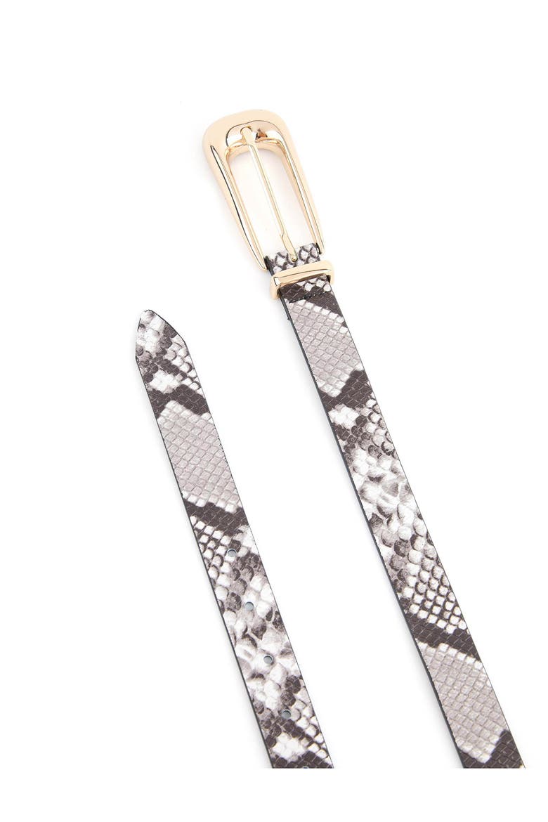 Leather Belt, Alternate, color, GREY SNAKE