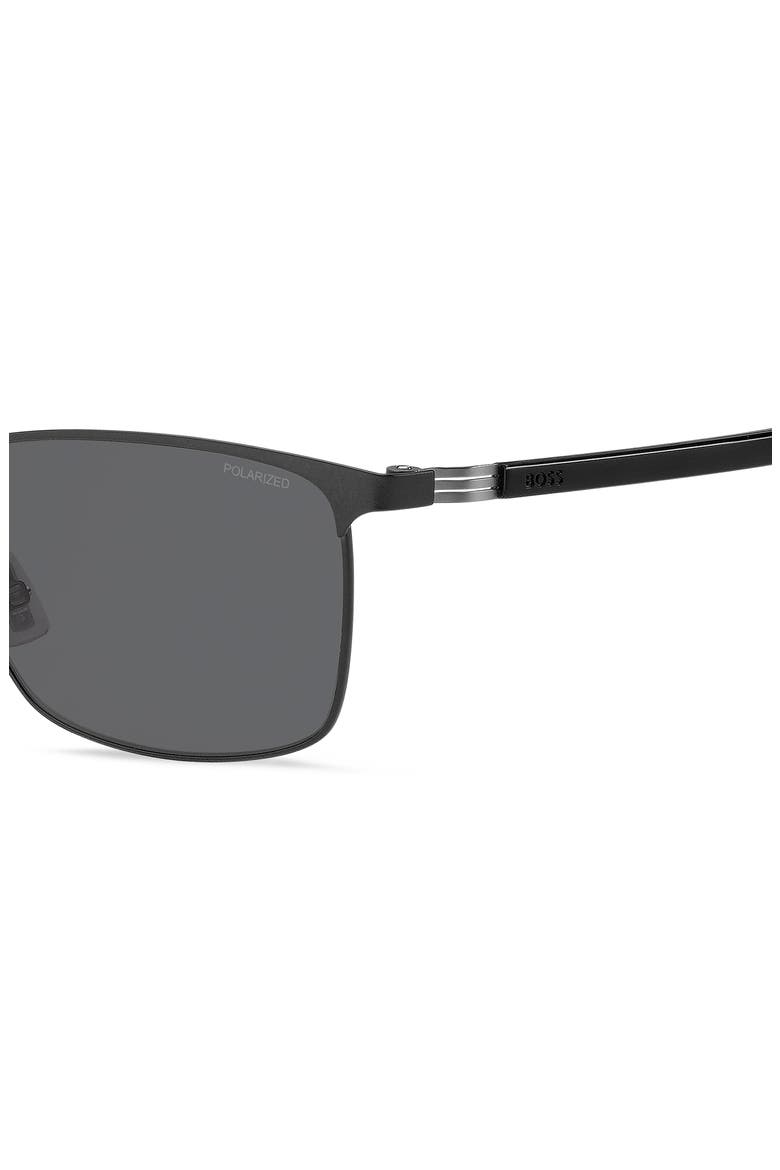1635/S Polarized Rectangle Sunglasses, Alternate, color, MATTE RUTHENIUM BLACK