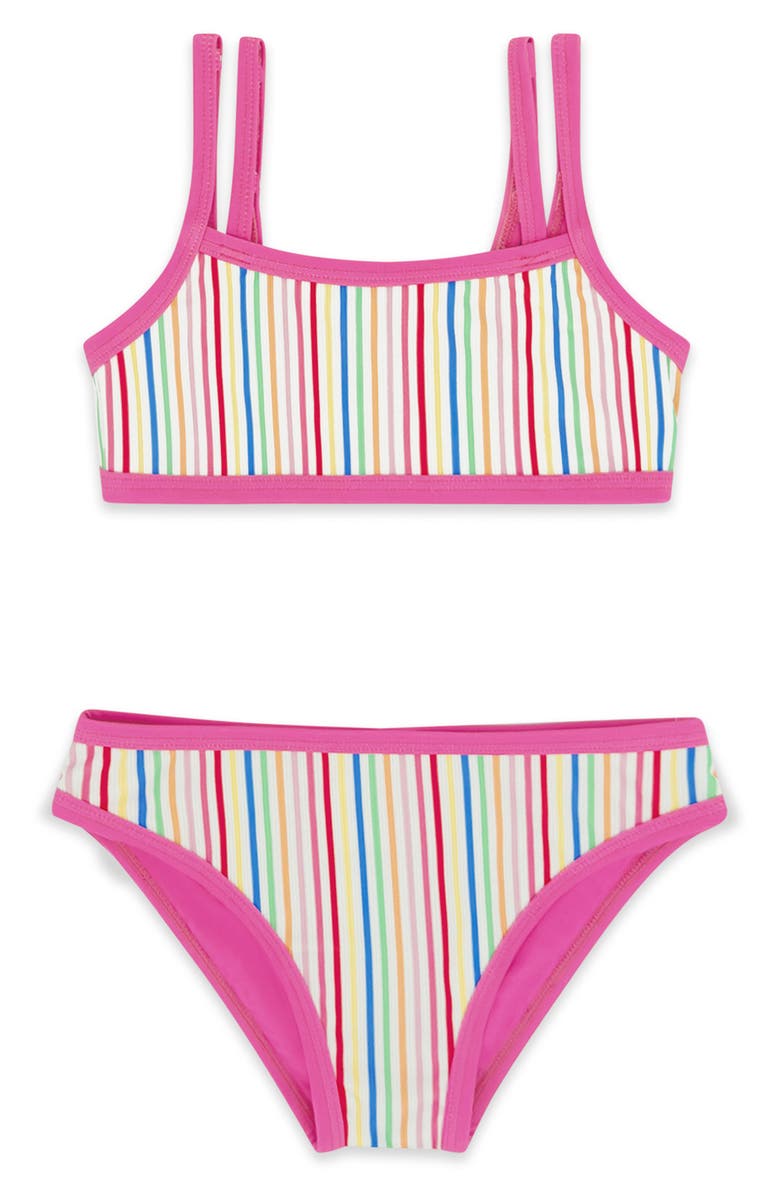 Feather 4 Arrow Kids' Maui UPF 50+ Two-Piece Swimsuit, Main, color, Pink Multi