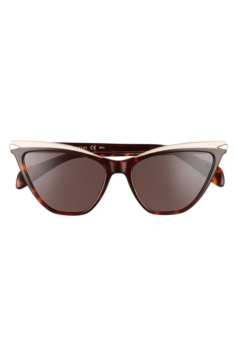 55mm Cat Eye Sunglasses, Alternate, color, DARK HAVANA