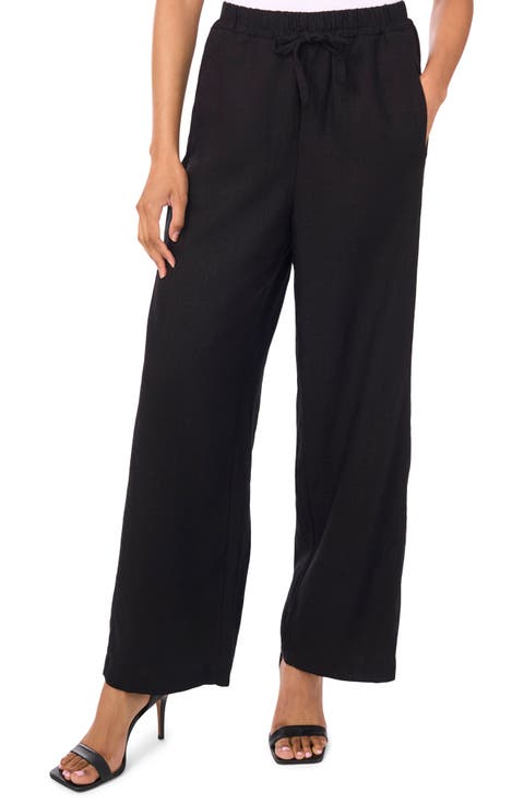 Wide Leg Poplin Pants