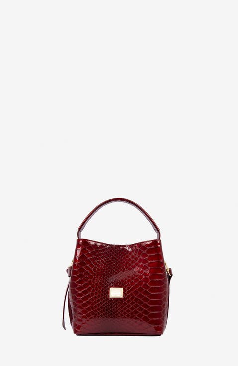 Gallop Patent Leather Bucket Bag 591