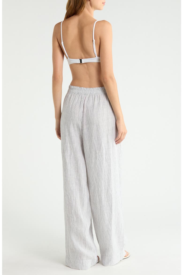 Coastal Linen Cover-Up Pants, Alternate, color, COASTAL STRIPE/ COCONUT