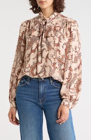 Gemma + Jane Tie Neck Georgette Top