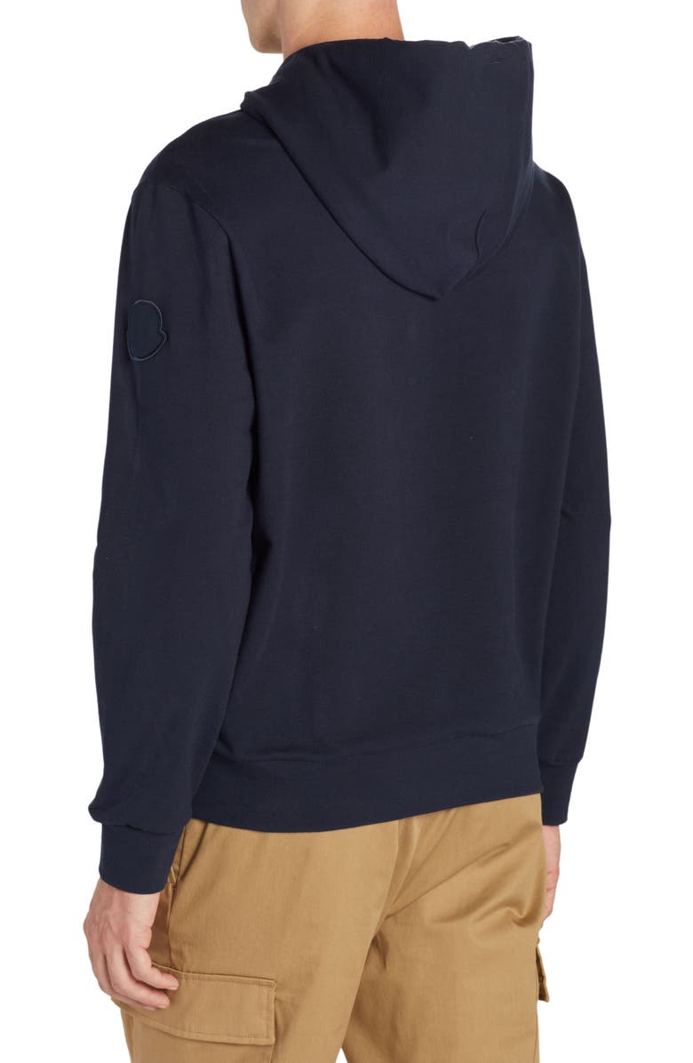 Moncler Embroidered Logo Hoodie, Alternate, color, 