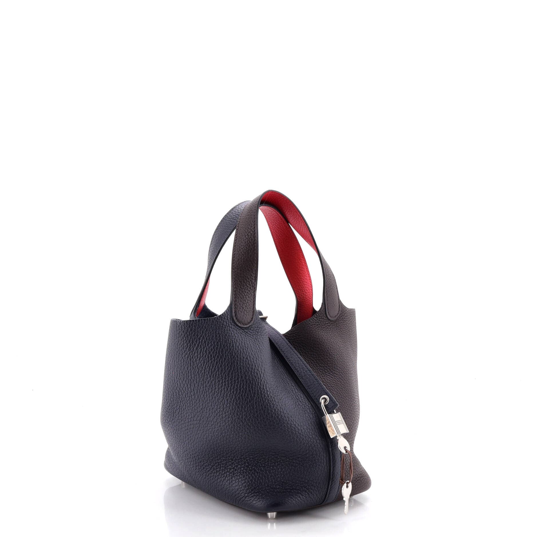 Picotin Lock Bag Tricolor Clemence PM, Alternate, color, Blue