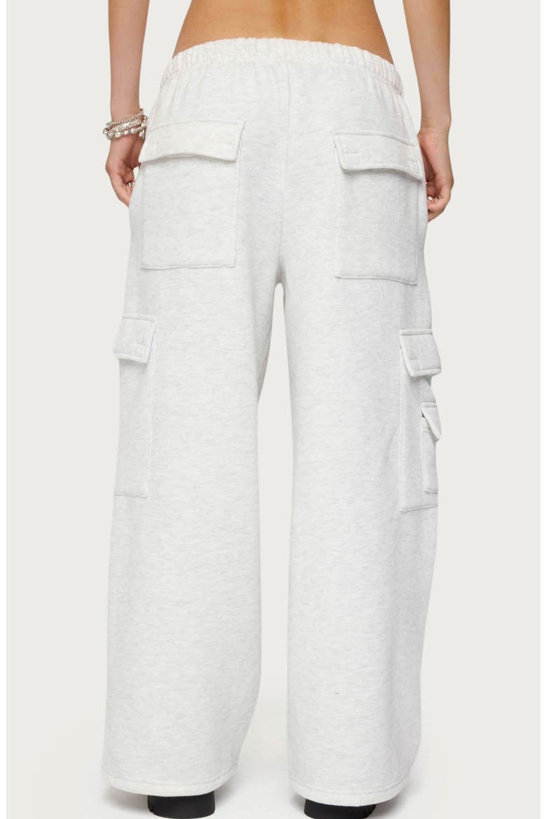 Wide Leg Cargo Sweatpants, Alternate, color, LIGHT-GRAY