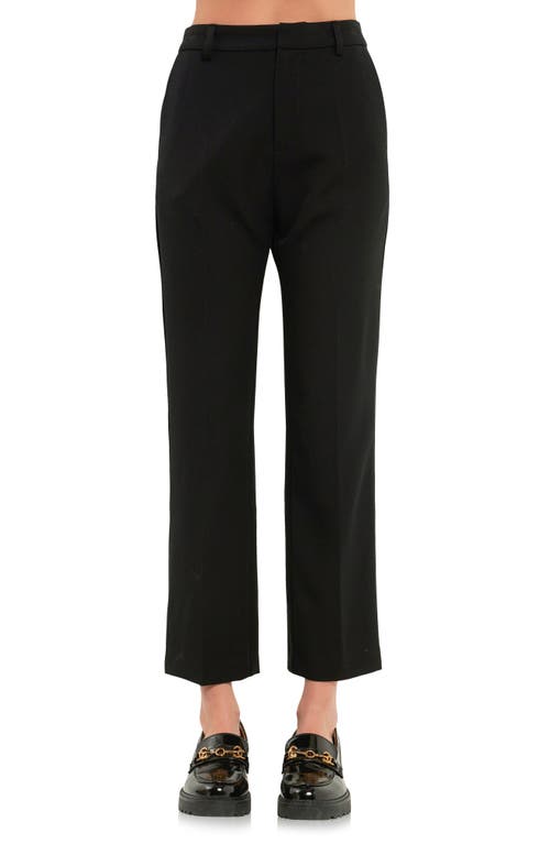 English Factory High Waist Pleated Trouser In Black