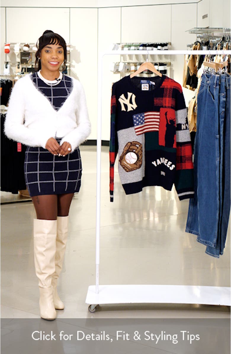 Men's Polo Ralph Lauren  Navy New York Yankees Wool Pullover Sweater, sales video thumbnail