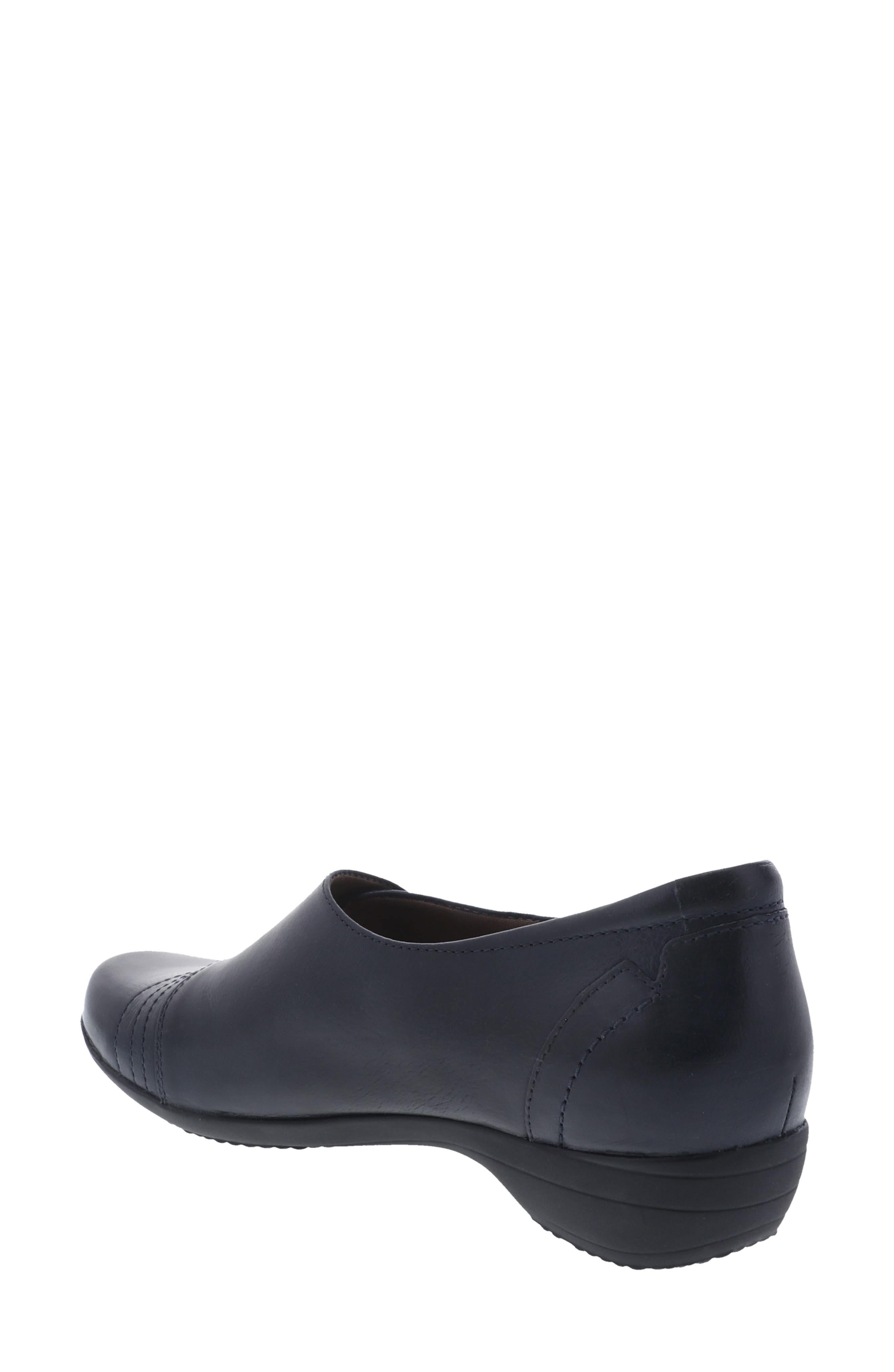Franny Loafer, Alternate, color, NAVY BURNISHED LEATHER