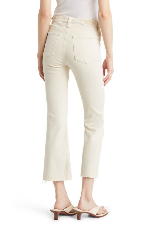Ag Farrah Crop Bootcut Jeans In Ivory Clay