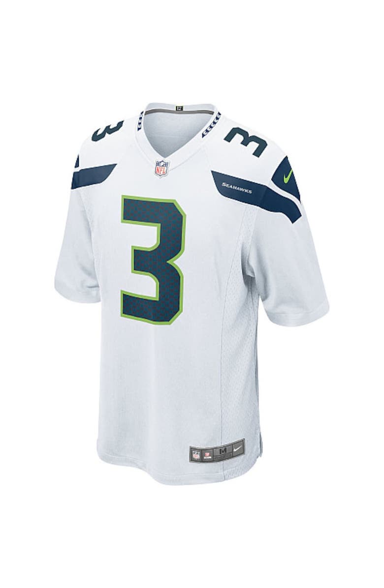 Nike Youth Seattle Seahawks Russell Wilson Nike White Game Jersey, Alternate, color,