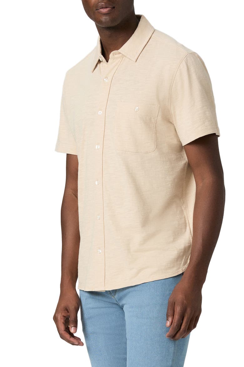 Carillo Short Sleeve Button-Up Shirt, Alternate, color, PALE KHAKI