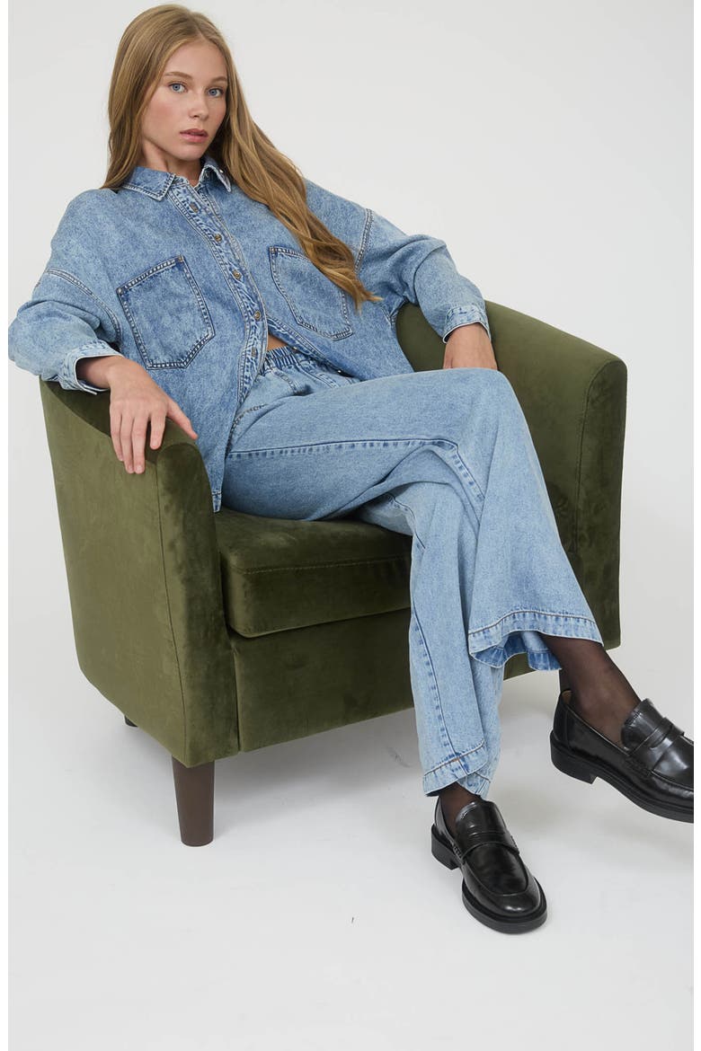 Denim Button-Up Shirt, Alternate, color, CHAMBRAY