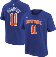Nike Youth Nike Jalen Brunson Blue New York Knicks Icon Name & Number T-Shirt