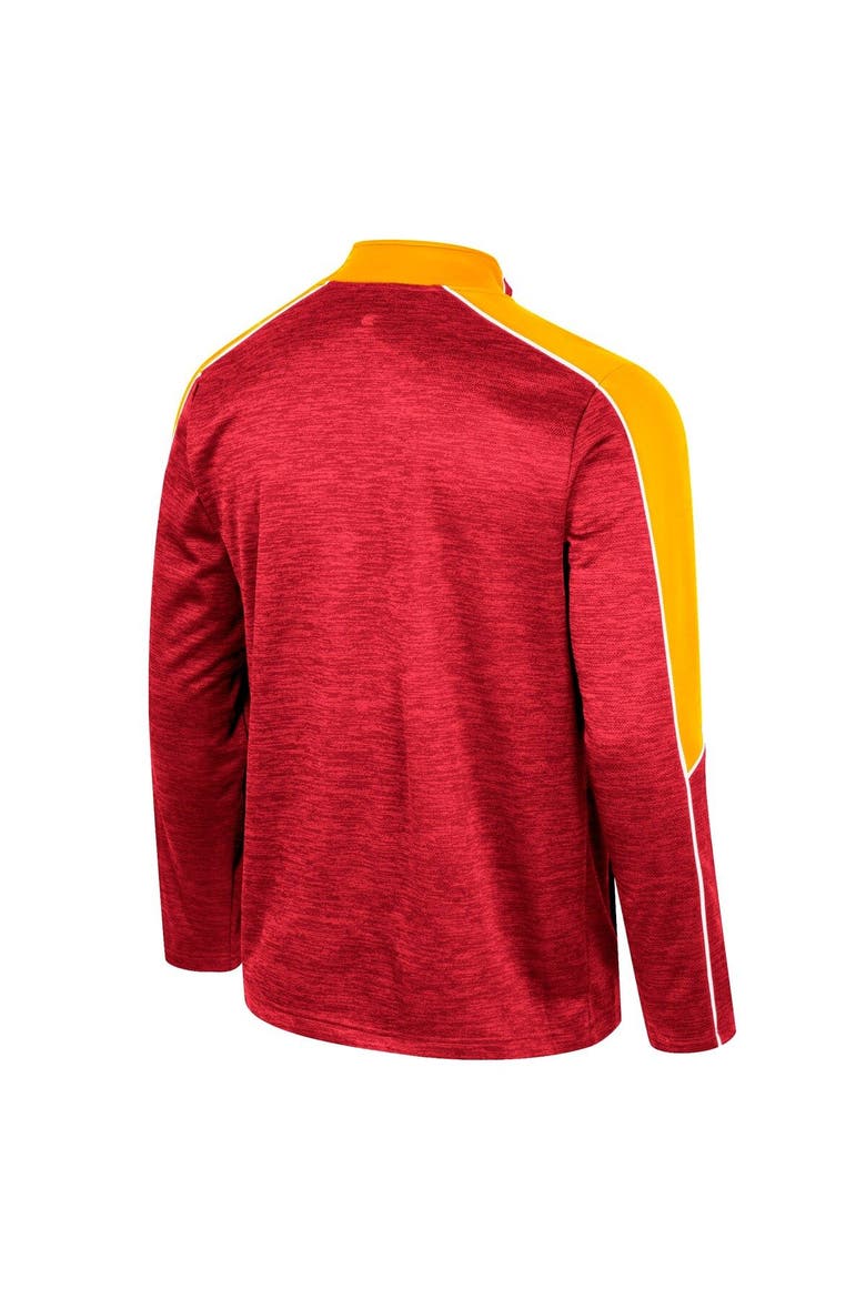 Men's Colosseum Cardinal Iowa State Cyclones Marled Half-Zip Jacket, Alternate, color, Cardinal