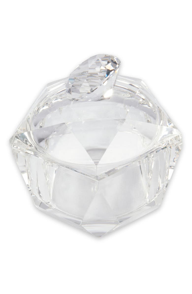 Bey-Berk Faceted Crystal Storage Jewlery Jar with Lid, Main, color, Multi-Color
