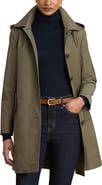 Lauren Ralph Lauren Balmacaan Hooded Raincoat