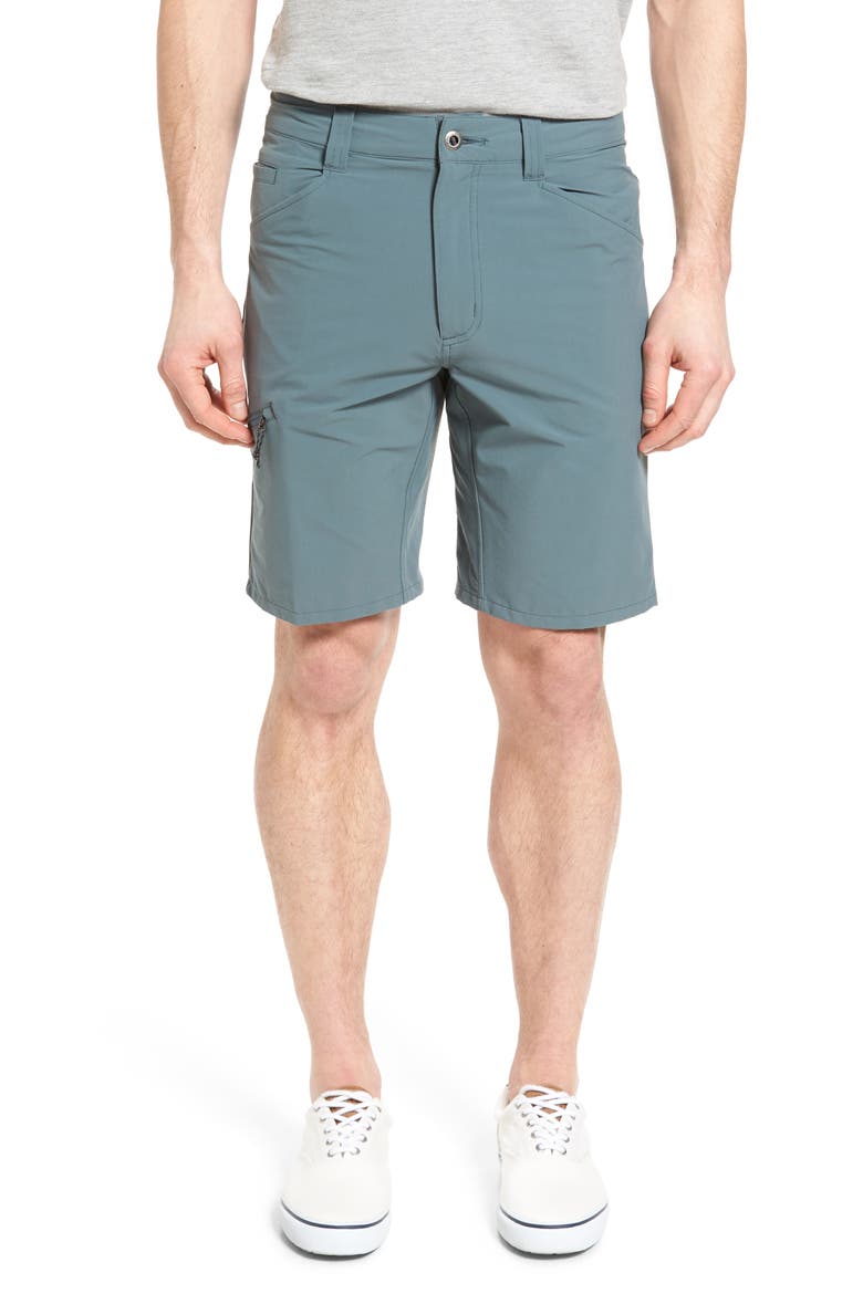 Quandary Water Repellent Stretch Hiking Shorts, Alternate, color, NOUVEAU GREEN