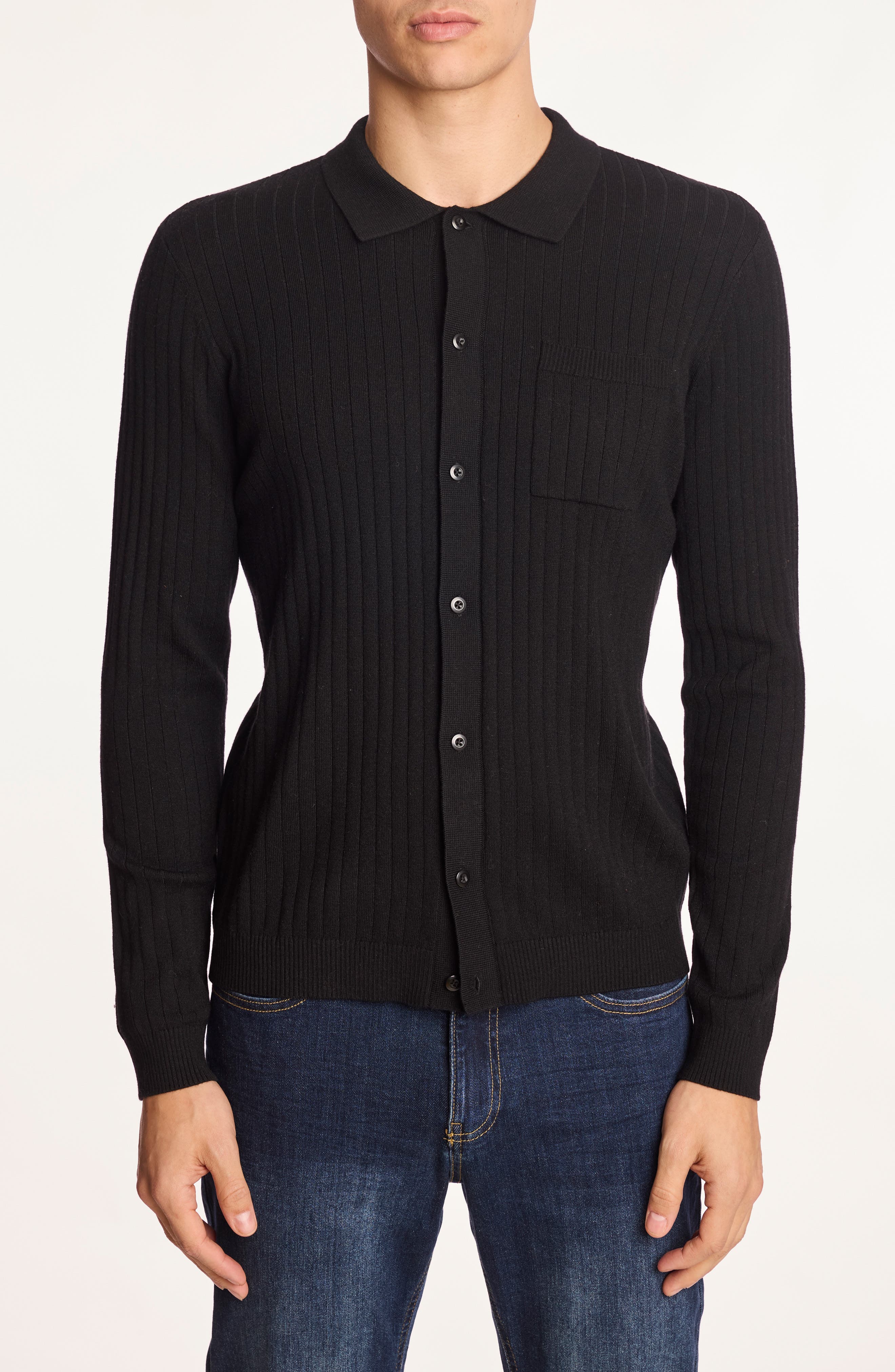 PAISLEY & GRAY Rib Button-Up Polo