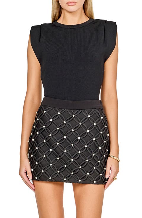 Pleated Shoulder Knit Top