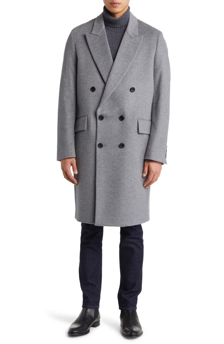 Cardinal of Canada Thomas Wool & Cashmere Over Coat, Main, color, Light Grey