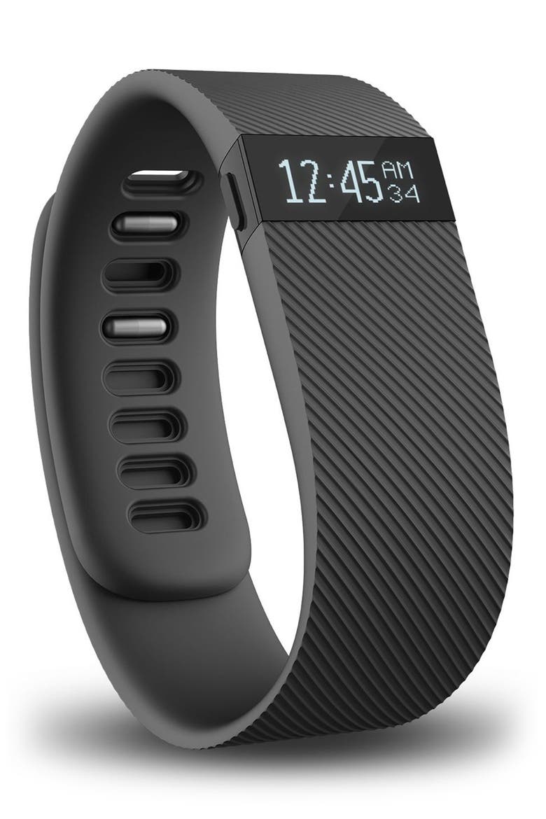 'Charge' Wireless Activity & Sleep Wristband Tracker, Alternate, color, BLACK