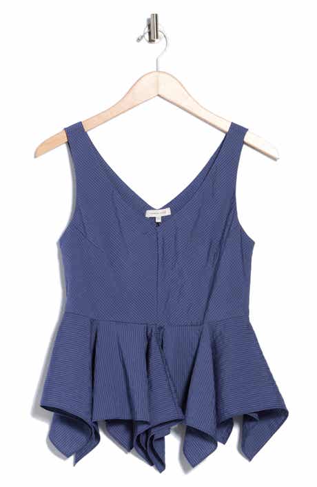 Allegra Stripe Peplum Top