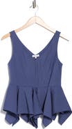 Rebecca Taylor Allegra Stripe Peplum Top
