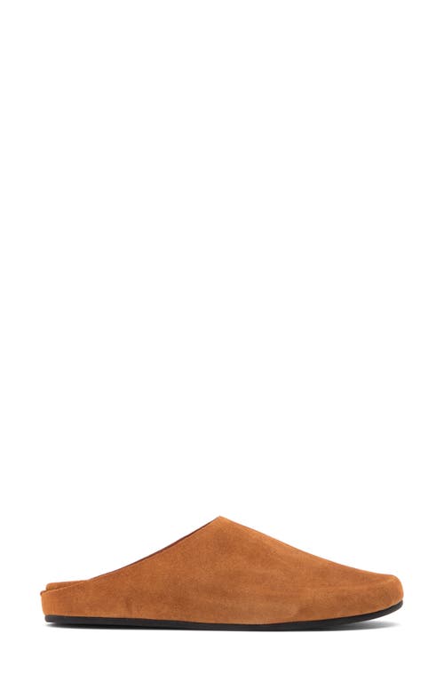 Jeffrey Campbell Content Suede Clog In Dark Tan Suede