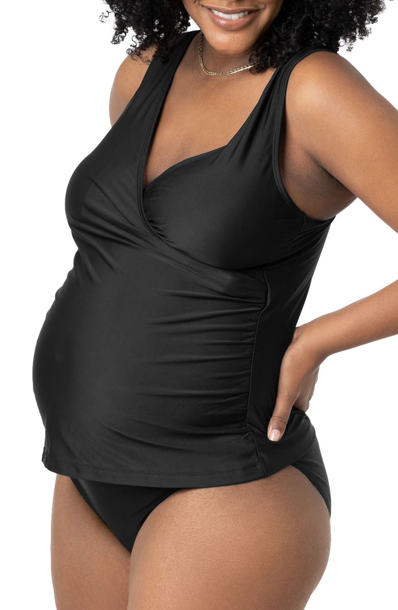Kindred Bravely Crossover Maternity/Nursing Tankini Top, Alternate, color, 